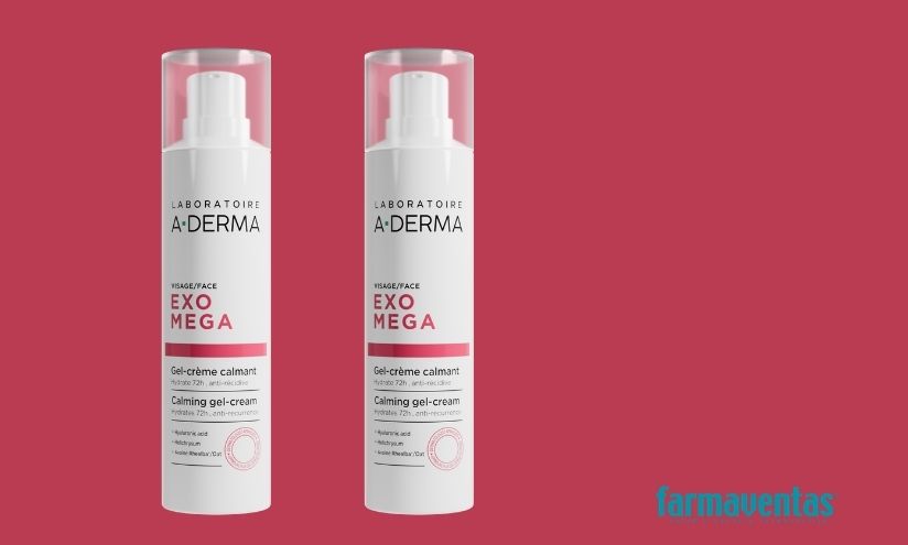 Exomega Facial Gel-Crema Calmante, cuidado facial diario antirrecidiva