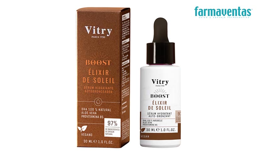 La Maison Vitry revela el secreto de un bronceado natural y modulable mientras cuidas tu piel con el nuevo tratamiento autobronceador Élixir de Soleil de la gama Boost