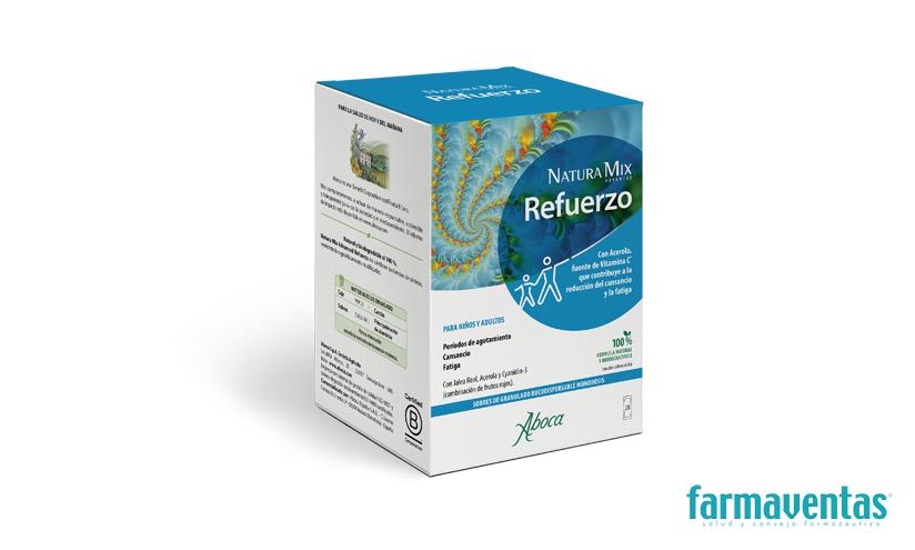 Natura Mix Advanced Refuerzo con Acerola, fuente de vitamina C que contribuye a la reducción del cansancio y la fatiga