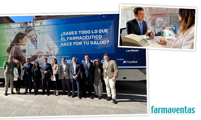 La campaña '#Aquíhayunfarmacéutico… en marcha' visita Torrejón de Ardoz y Las Rozas
