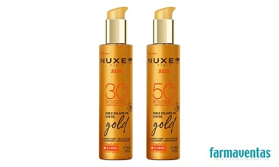 Nuestro 1er aceite. Alta protección. Glow dorado.