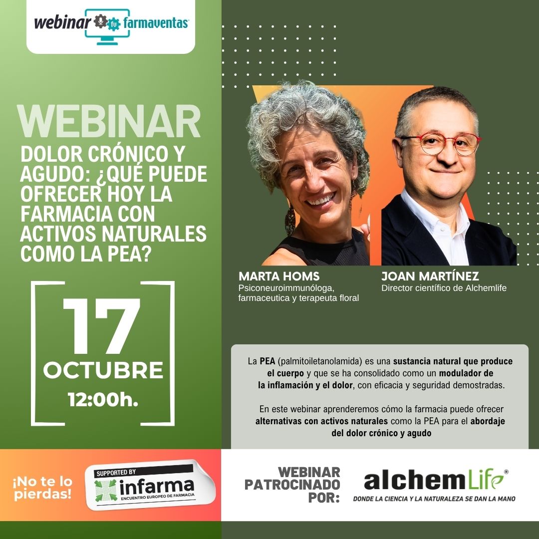 DOLOR CRÓNICO Y AGUDO: ¿Qué puede ofrecer hoy la farmacia con activos naturales como la PEA?