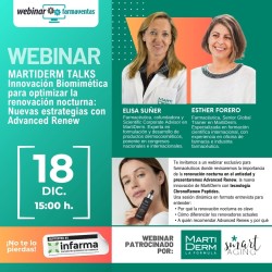 MARTIDERM TALKS: Innovación Biomimética para optimizar la renovación nocturna: Nuevas estrategias con Advanced Renew