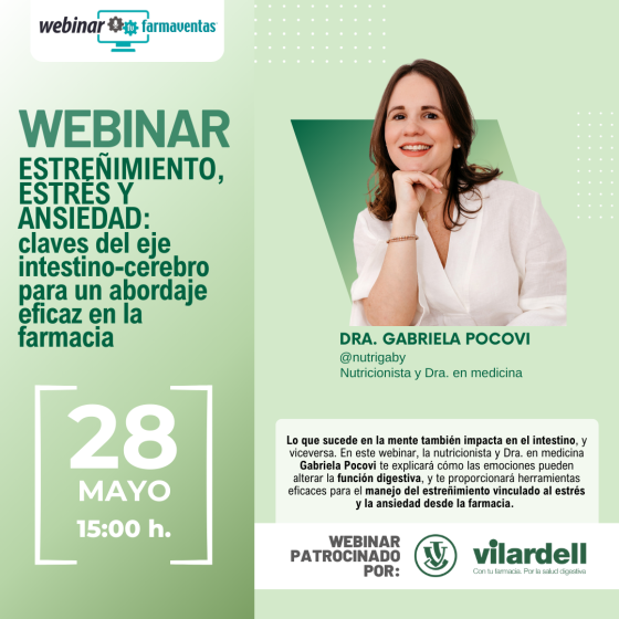 ESTREÑIMIENTO, ESTRÉS Y ANSIEDAD: claves del eje intestino-cerebro para un abordaje eficaz en la farmacia